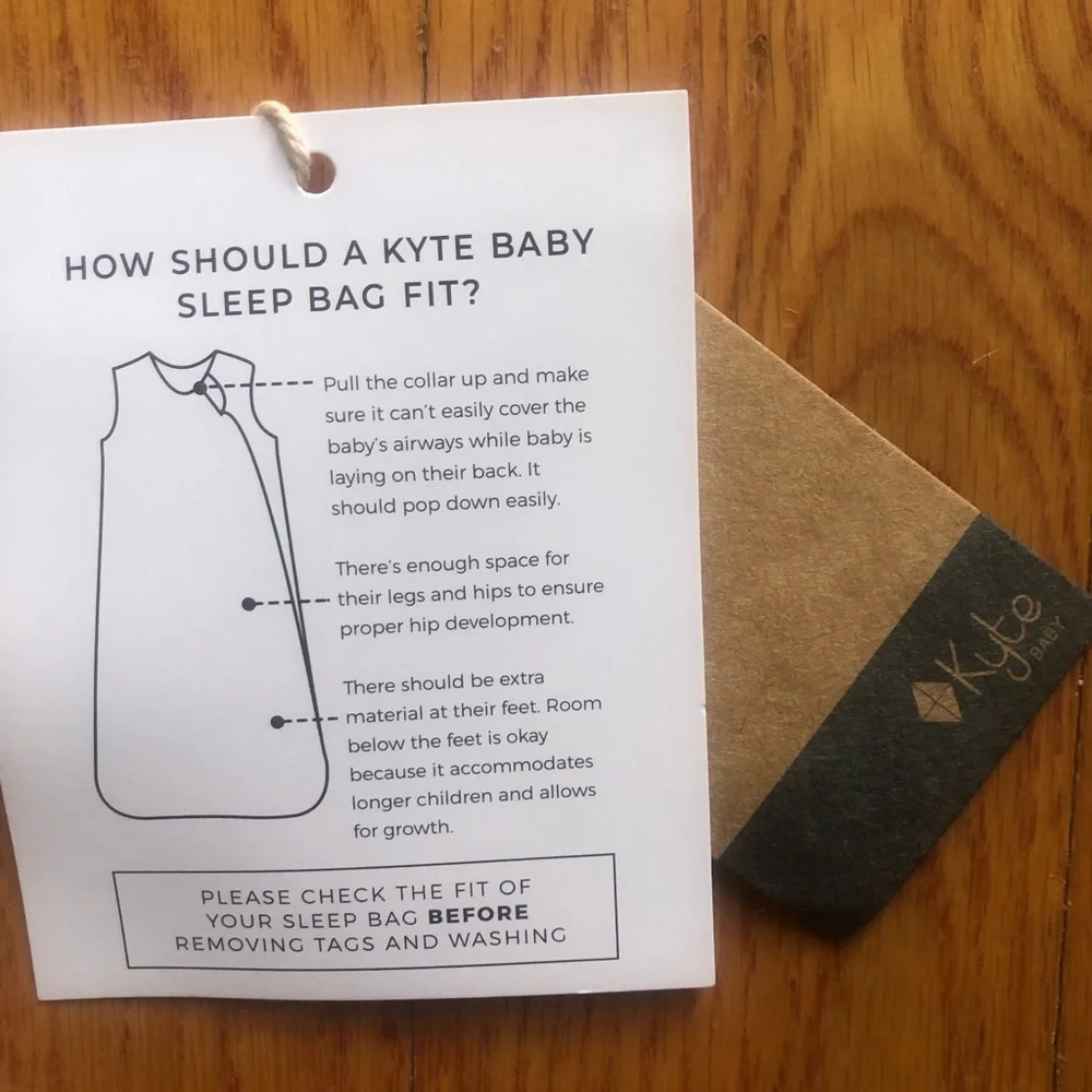 Kyte Baby 0.5 TOG Bamboo Sleep Bag - Eucalyptus NWT
